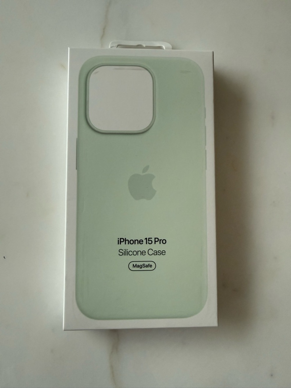 NWT: Apple iPhone 15 Pro Silicone Case - Soft Mint Packaging